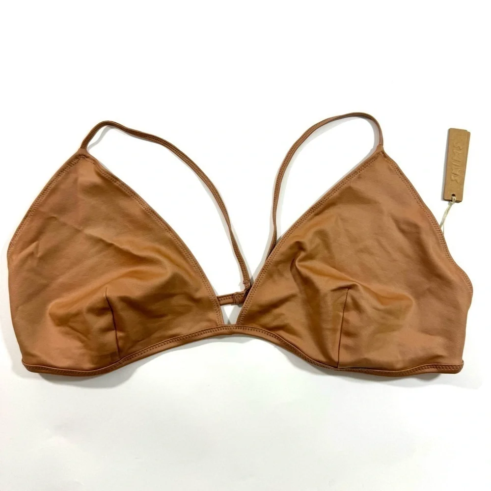 New DAMAGED Skims Swim Wet Jersey Triangle Bra Top